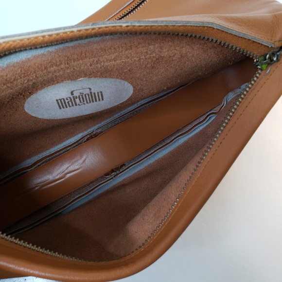 Margolin Vintage Stylish Flap Over Leather Clutch - Picture 5 of 8